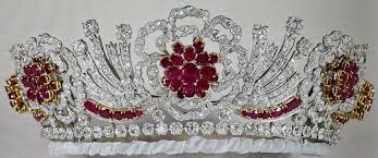 The tiara is the headdress