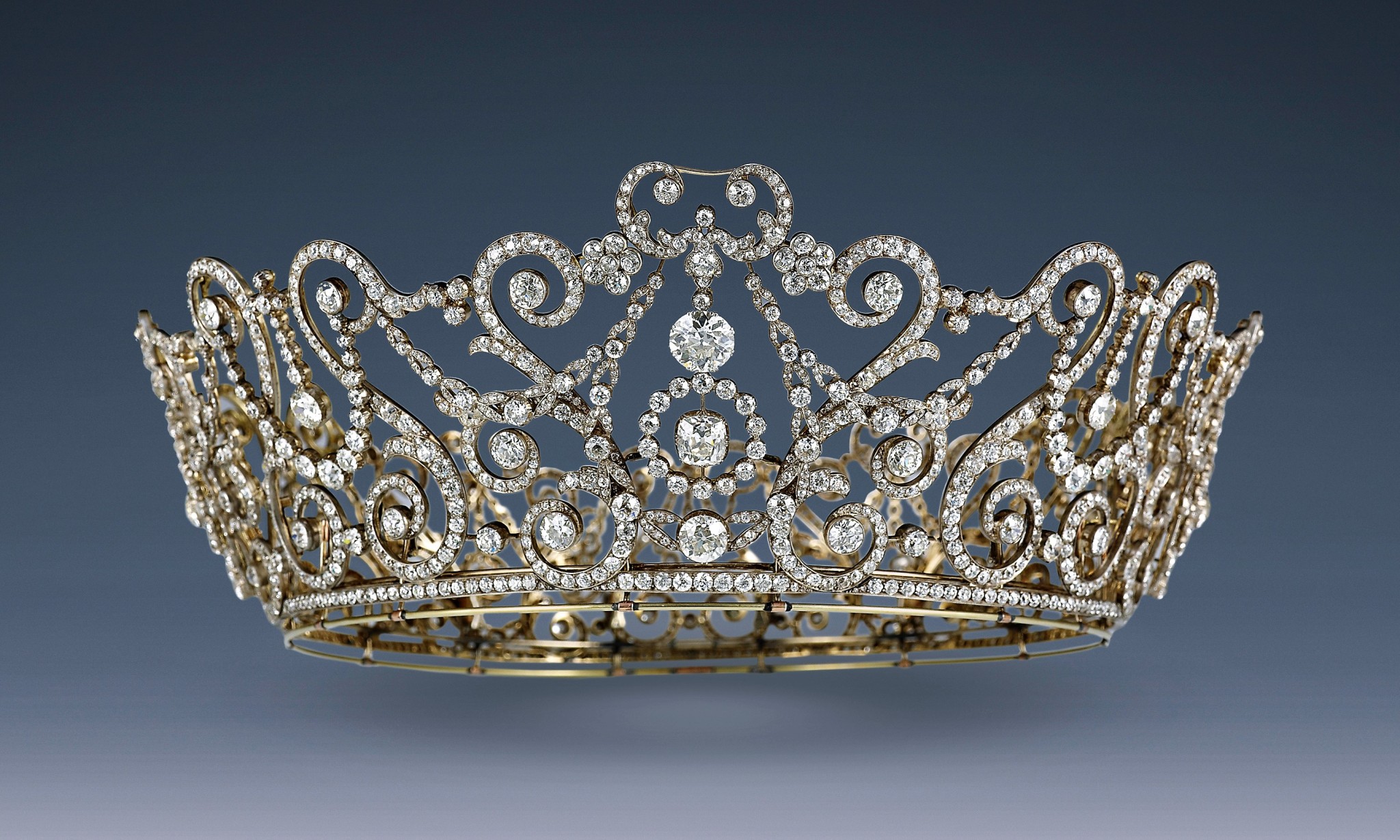 The tiara is the headdress