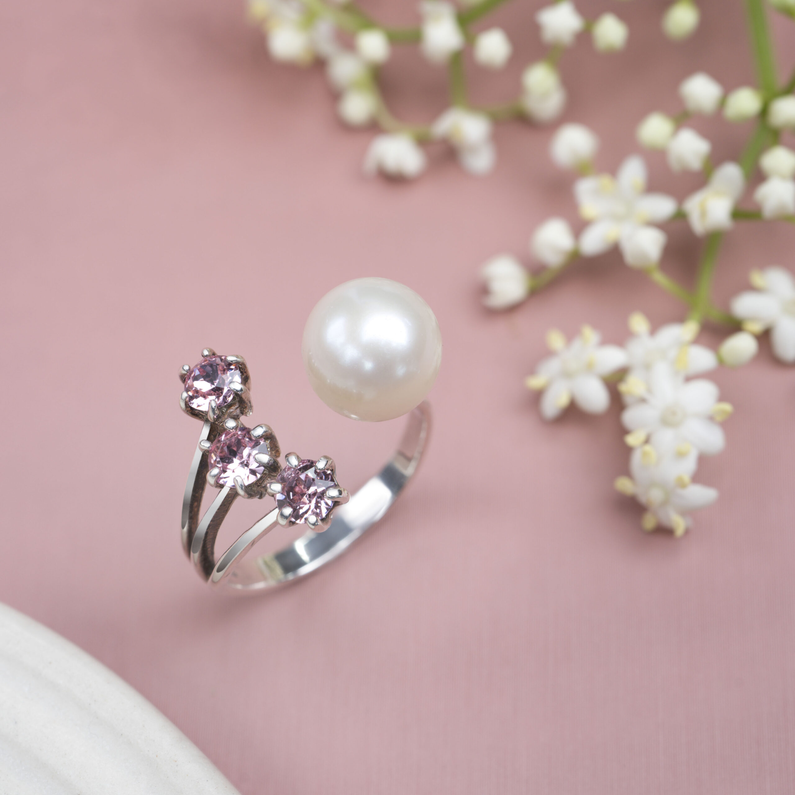 Marcasite Flower Brooch